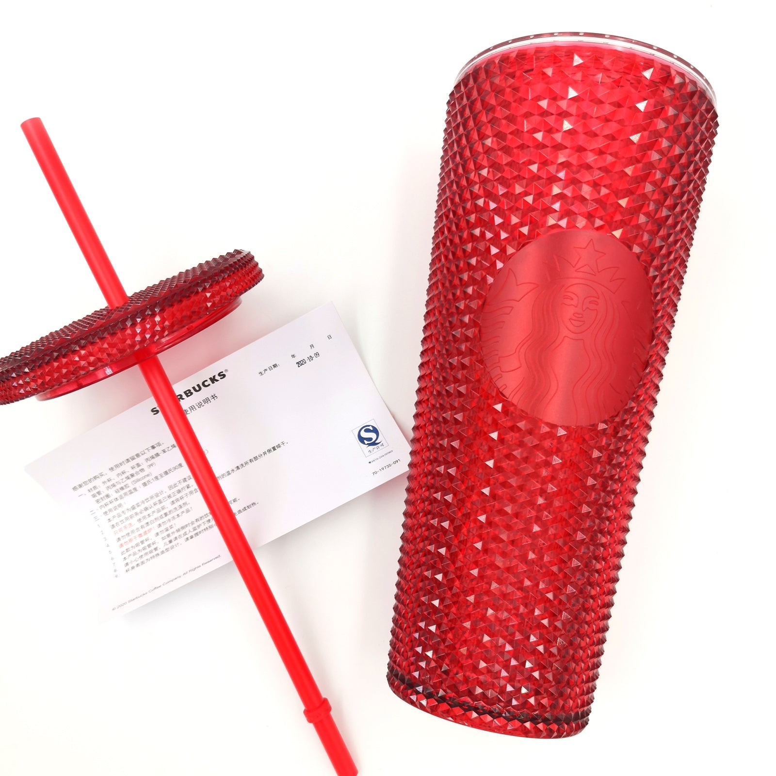 Starbucks China Red Bling Studded Tumbler 24oz cold cup Starbucks loveinstarbucks