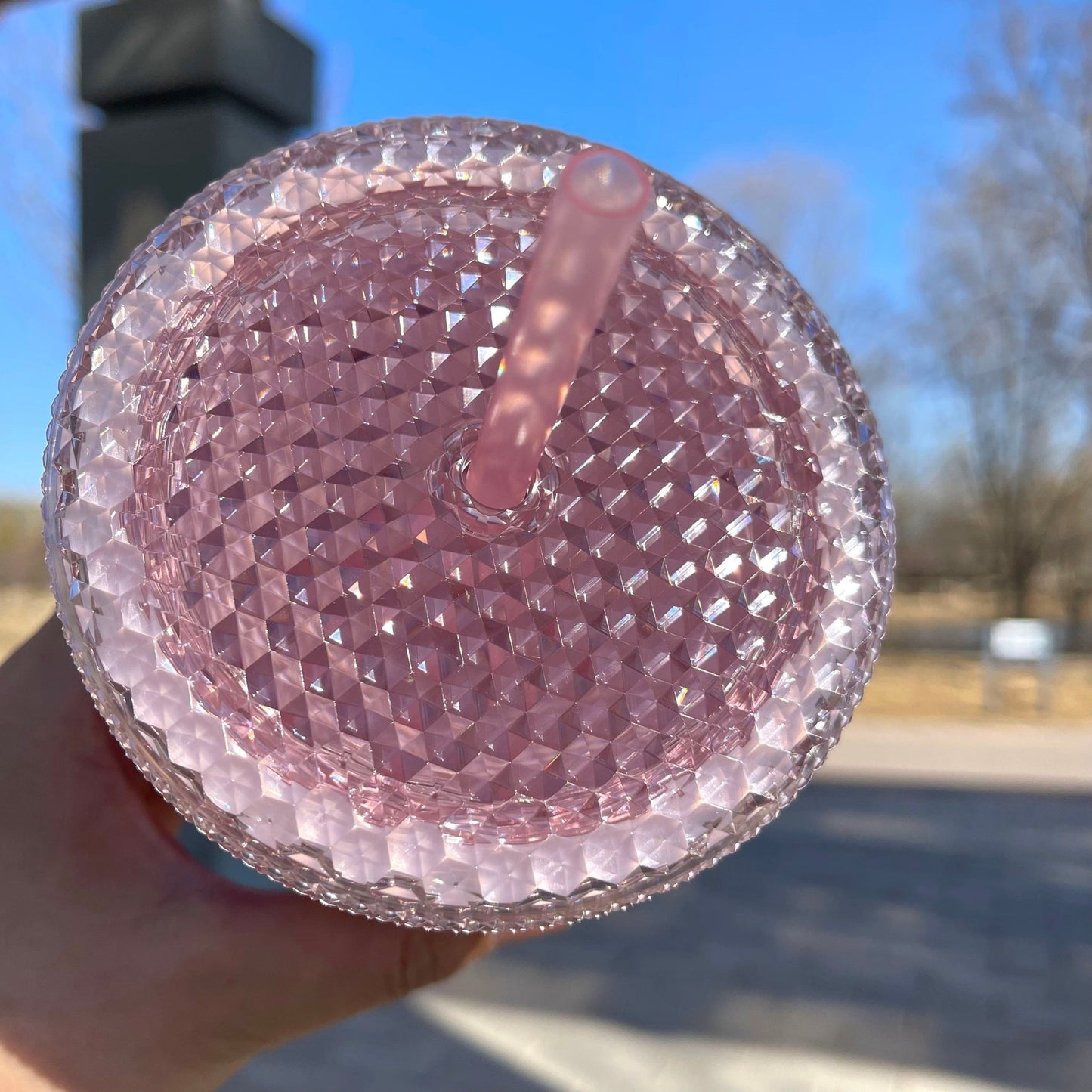 Starbucks China sakura Glitter Pink Studded 24oz cold cup Starbucks loveinstarbucks