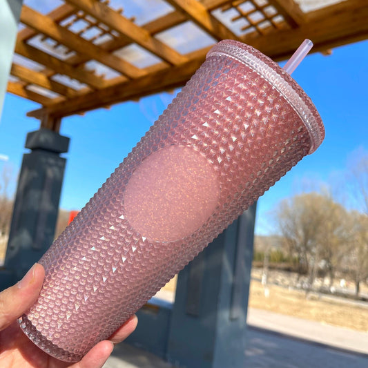 Starbucks China sakura Glitter Pink Studded 24oz cold cup Starbucks loveinstarbucks