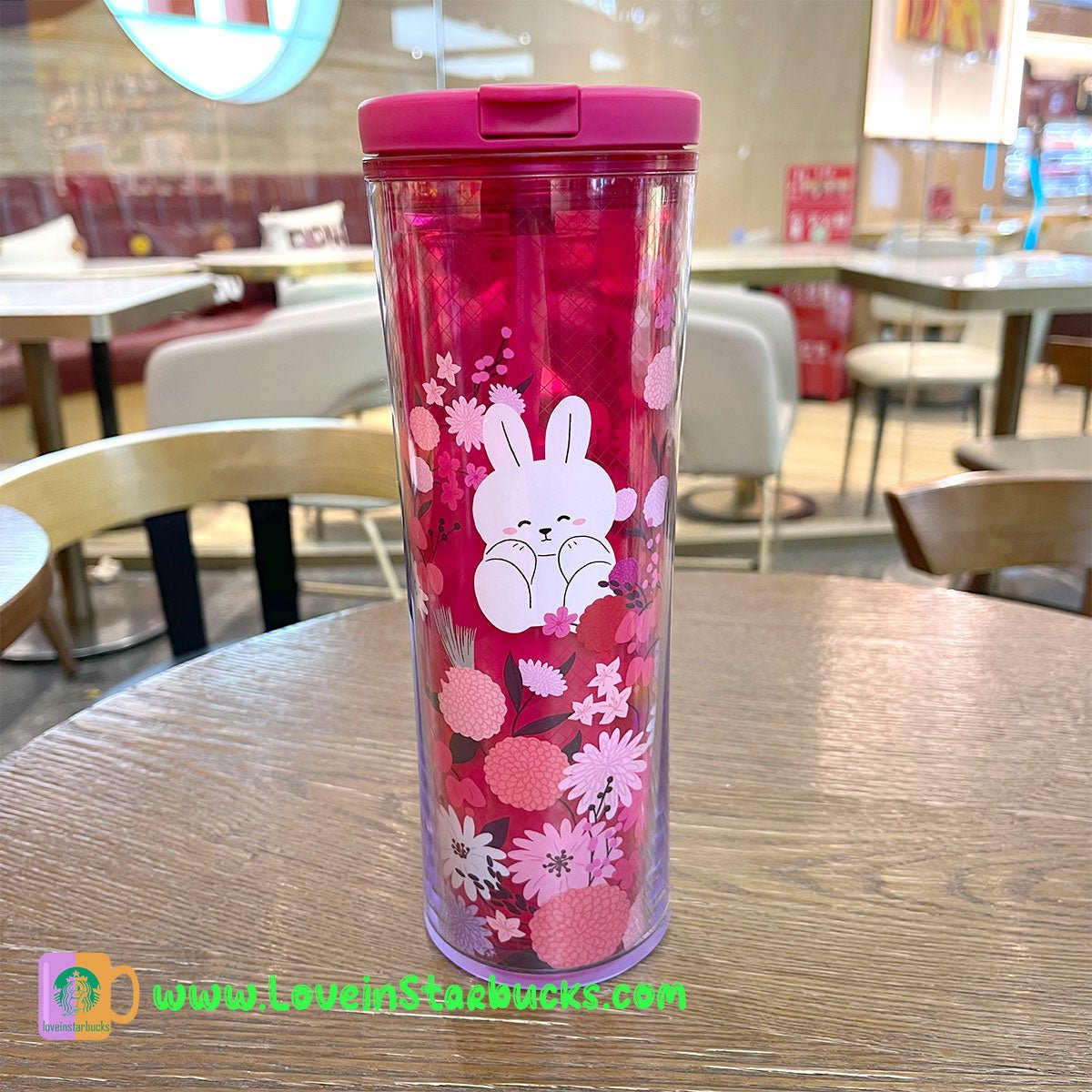 on sale Starbucks cup Taiwan new year rabbit plastic straw cup Starbucks loveinstarbucks