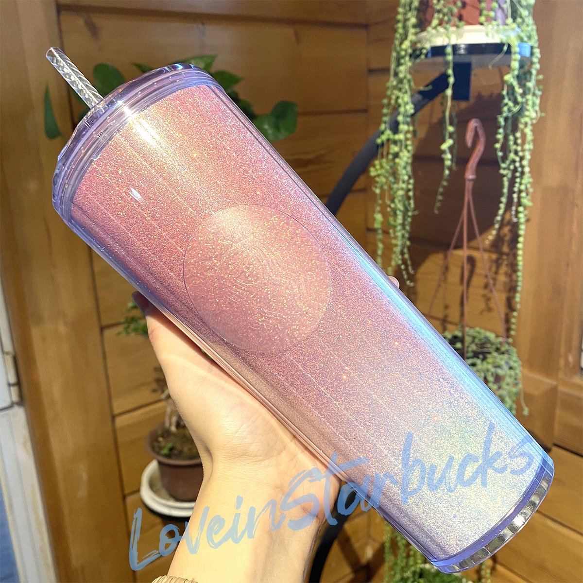 Starbucks Gradient Pink Dome Straw 24oz cup Starbucks loveinstarbucks