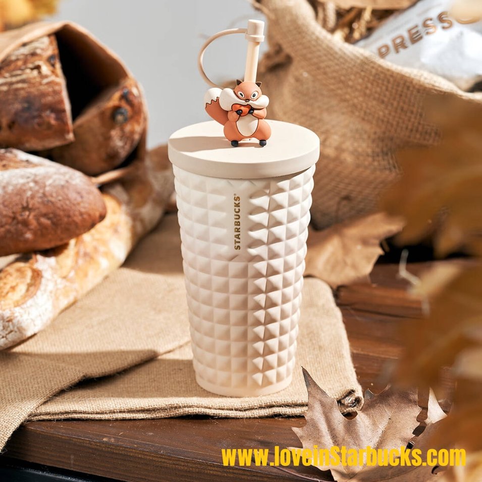Starbucks 2022 autumn forest cute squirrel Stainless steel cup 16oz Starbucks loveinstarbucks