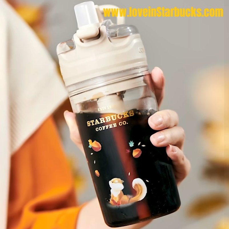 Starbucks 2022 autumn forest Snack Contigo Box Straw Cup 415ml Starbucks loveinstarbucks