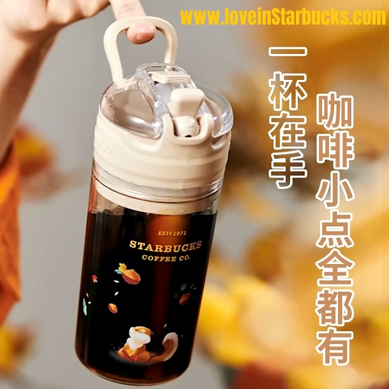 Starbucks 2022 autumn forest Snack Contigo Box Straw Cup 415ml Starbucks loveinstarbucks