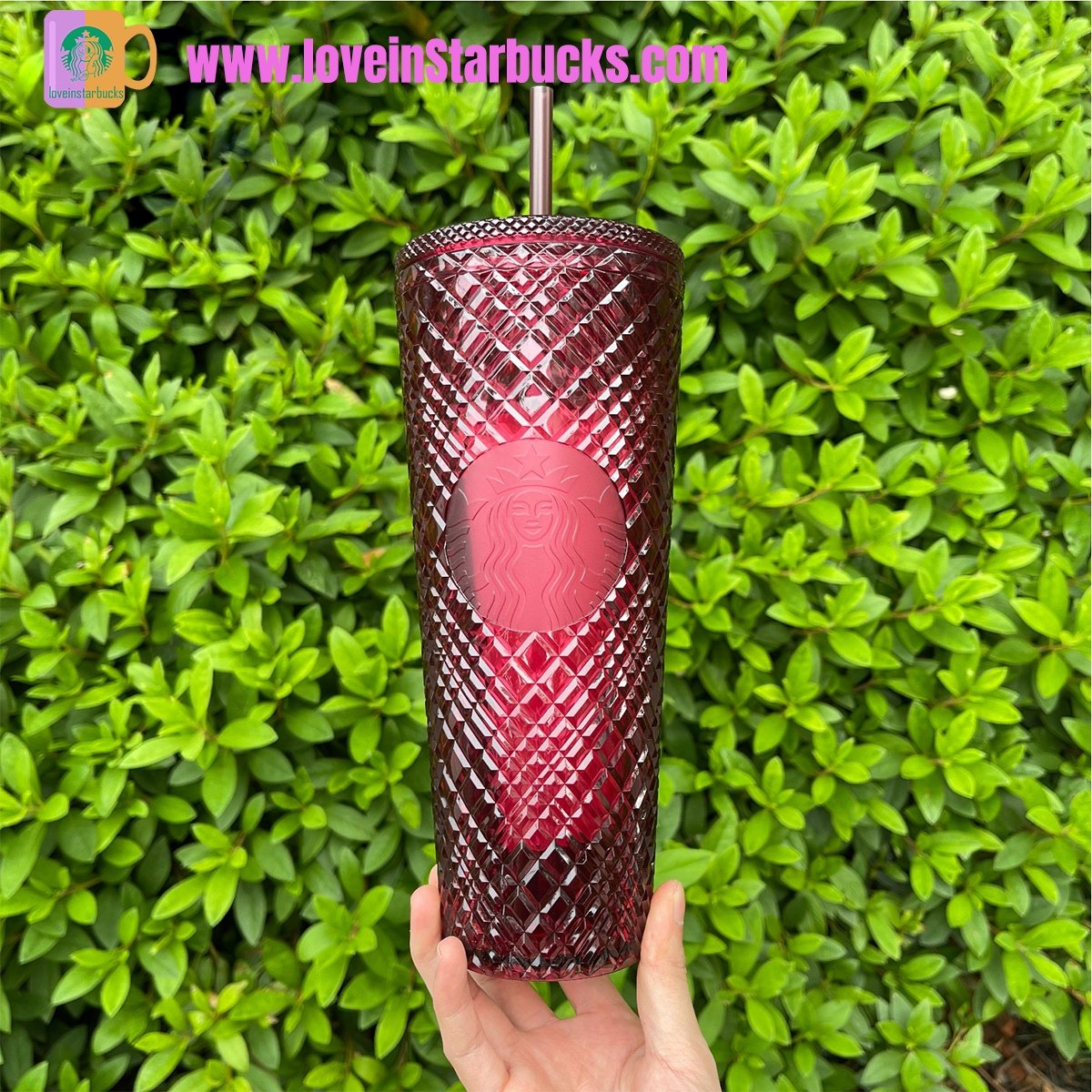 Starbucks 2022 China Retor Red Jeweled cold cup 24oz Starbucks loveinstarbucks