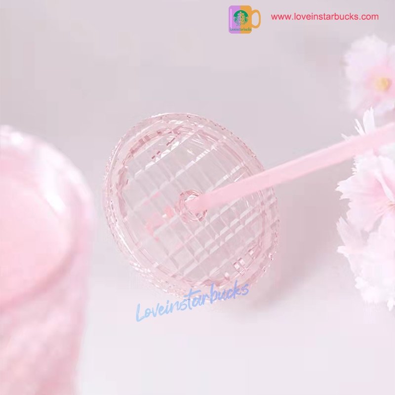 Starbucks 2022 China Sakura Pink Jeweled cold cup 24oz Starbucks loveinstarbucks