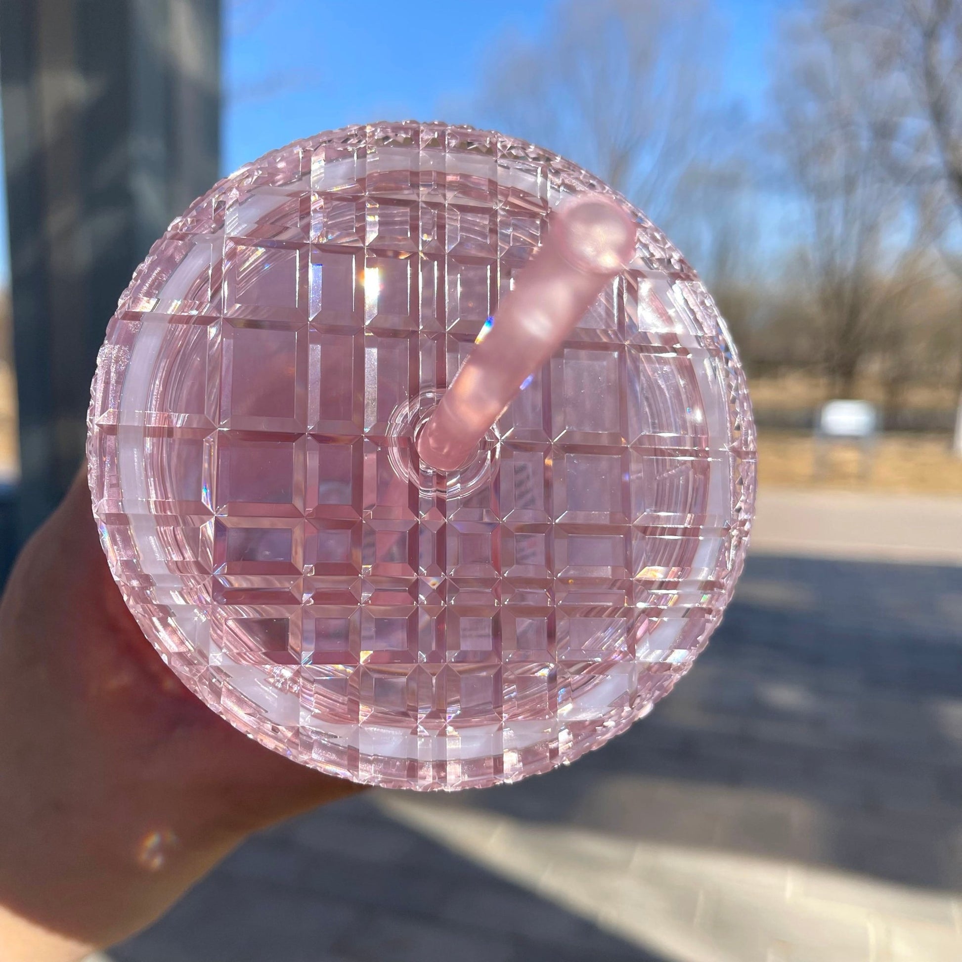 Starbucks 2022 China Sakura Pink Jeweled cold cup 24oz Starbucks loveinstarbucks