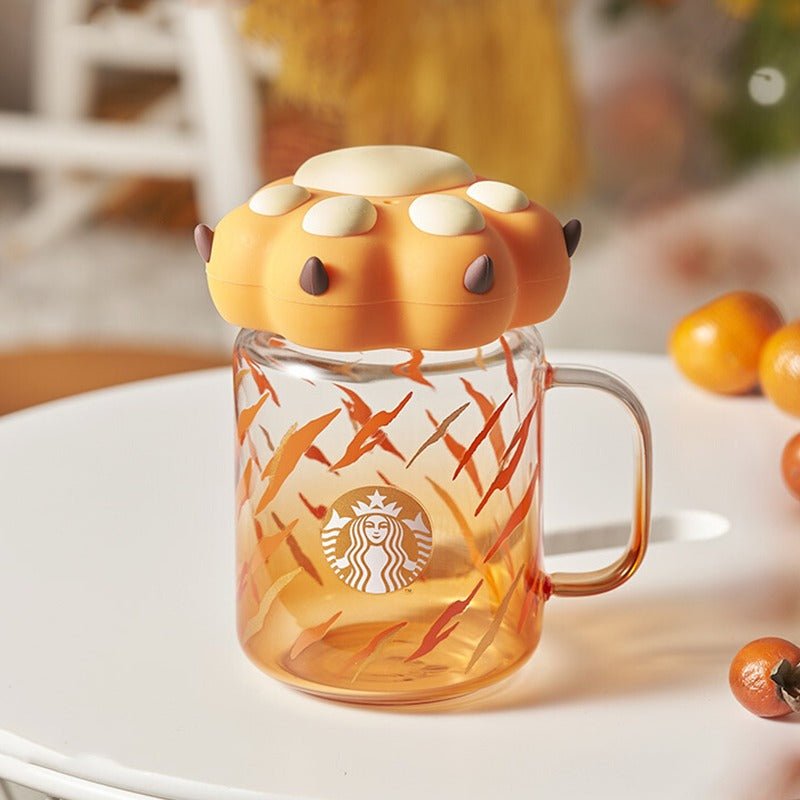 Starbucks 2022 New Year's Cute Tiger 525ml tiger paw glass cup Starbucks loveinstarbucks