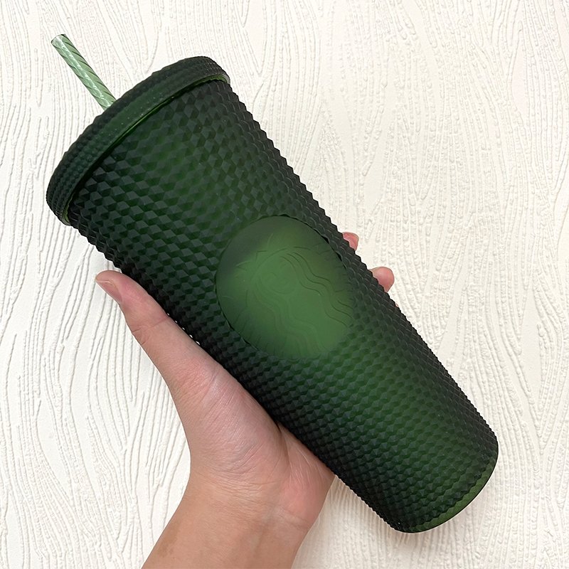 Starbucks 2022 Taiwan green 24oz studded straw cup Starbucks loveinstarbucks