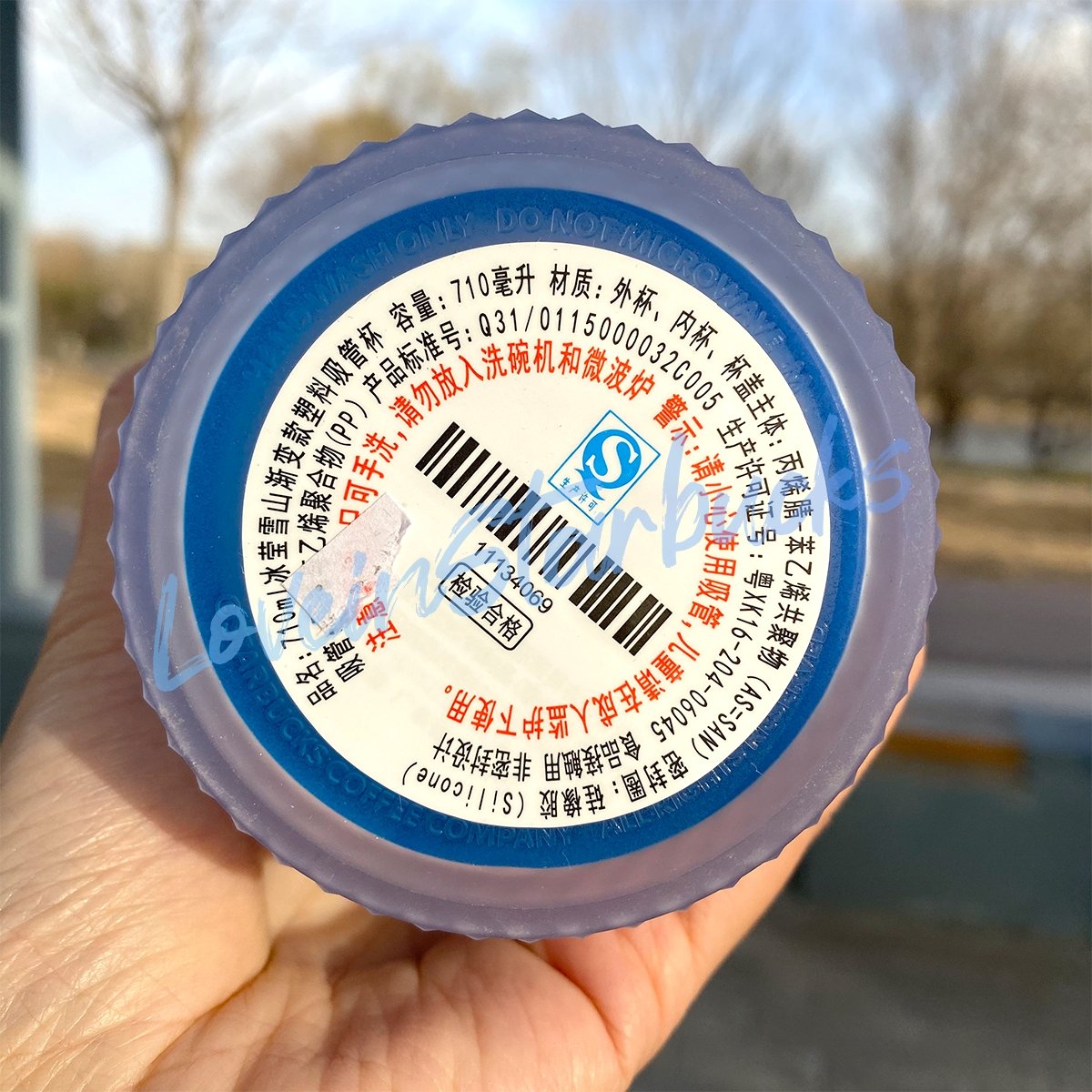 Starbucks 21 Christmas snow mountain ICE gradient blue slick 24oz studded straw cup Starbucks loveinstarbucks