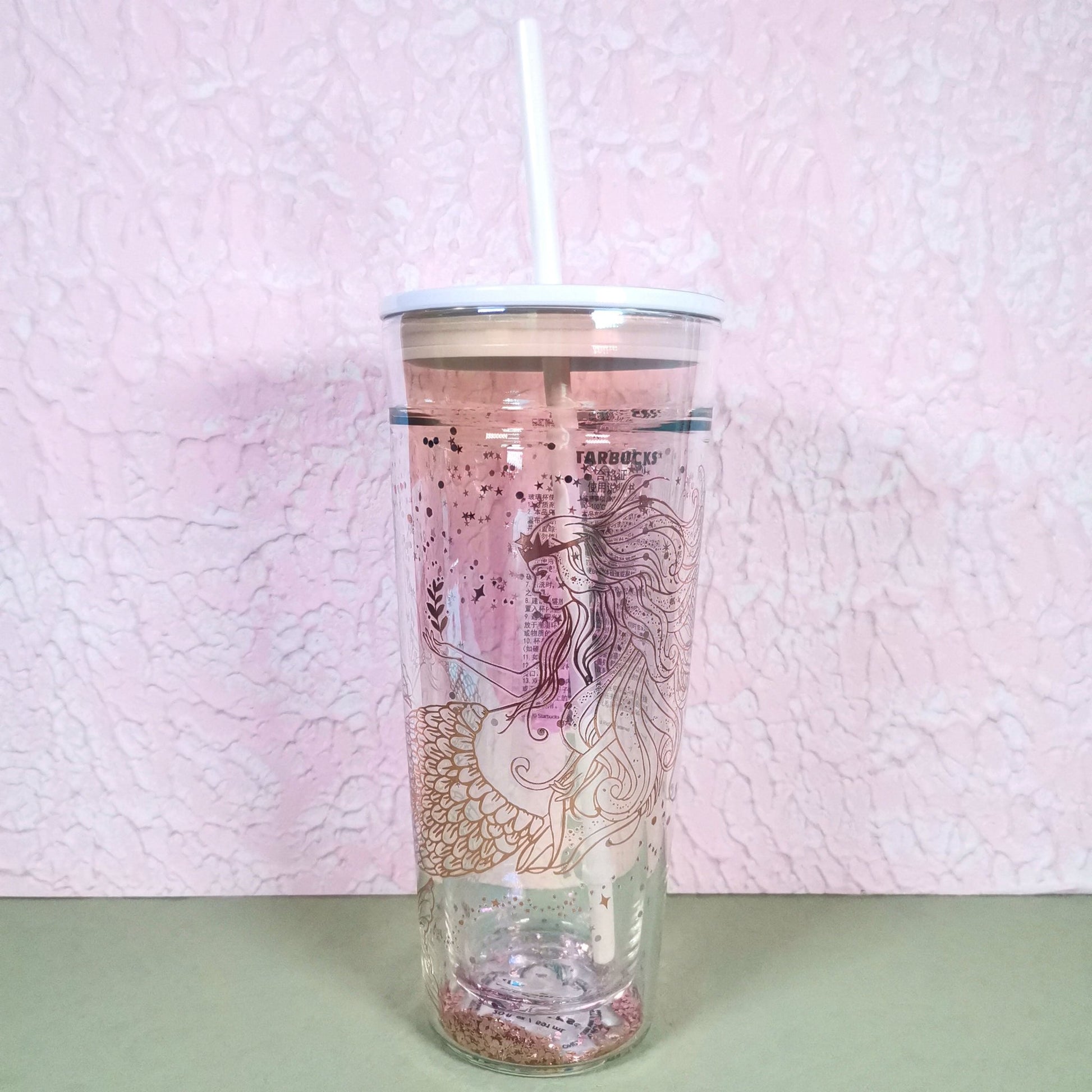 Starbucks 50th Anniversary siren Double Classic Glass Straw 20oz Cup Starbucks loveinstarbucks