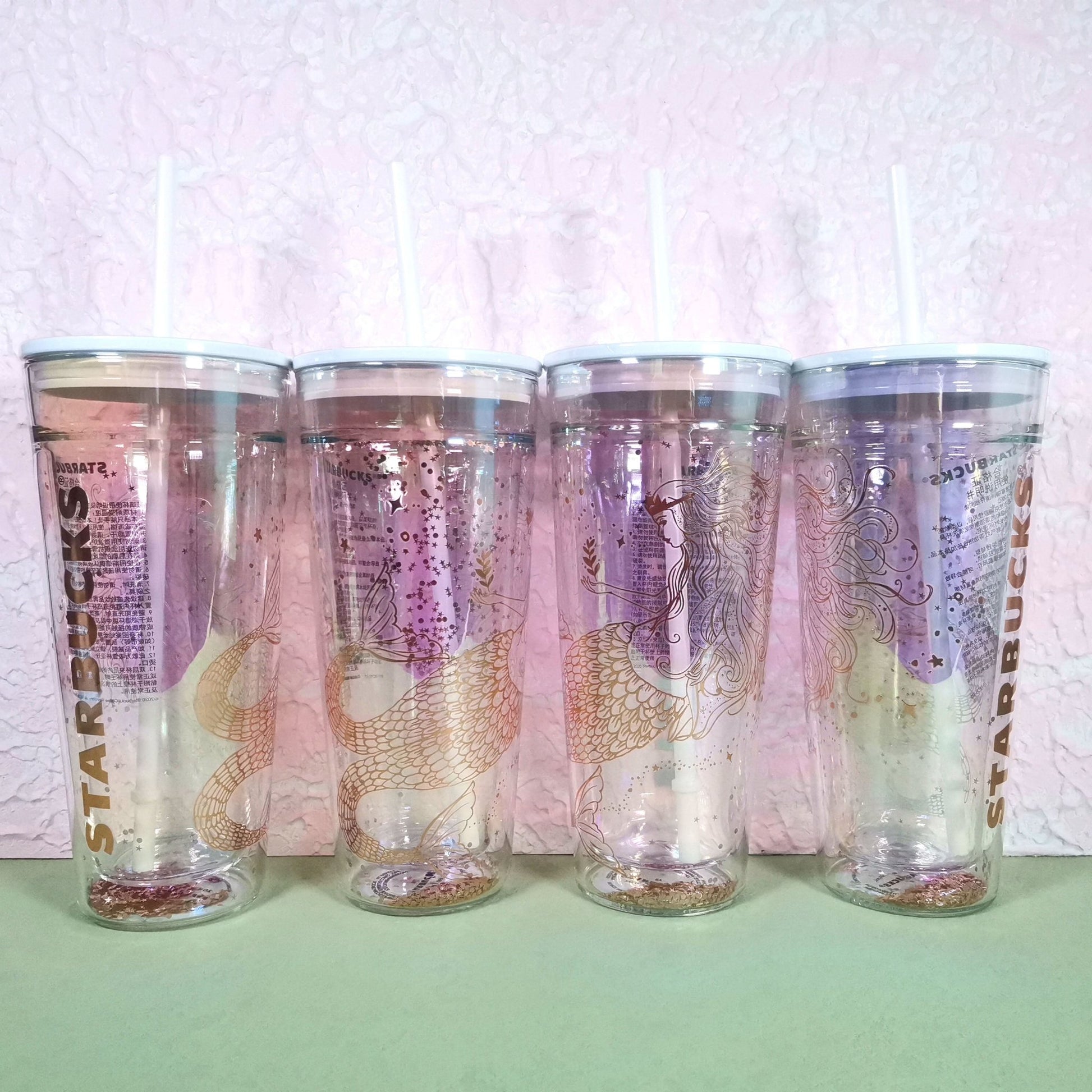 Starbucks 50th Anniversary siren Double Classic Glass Straw 20oz Cup Starbucks loveinstarbucks