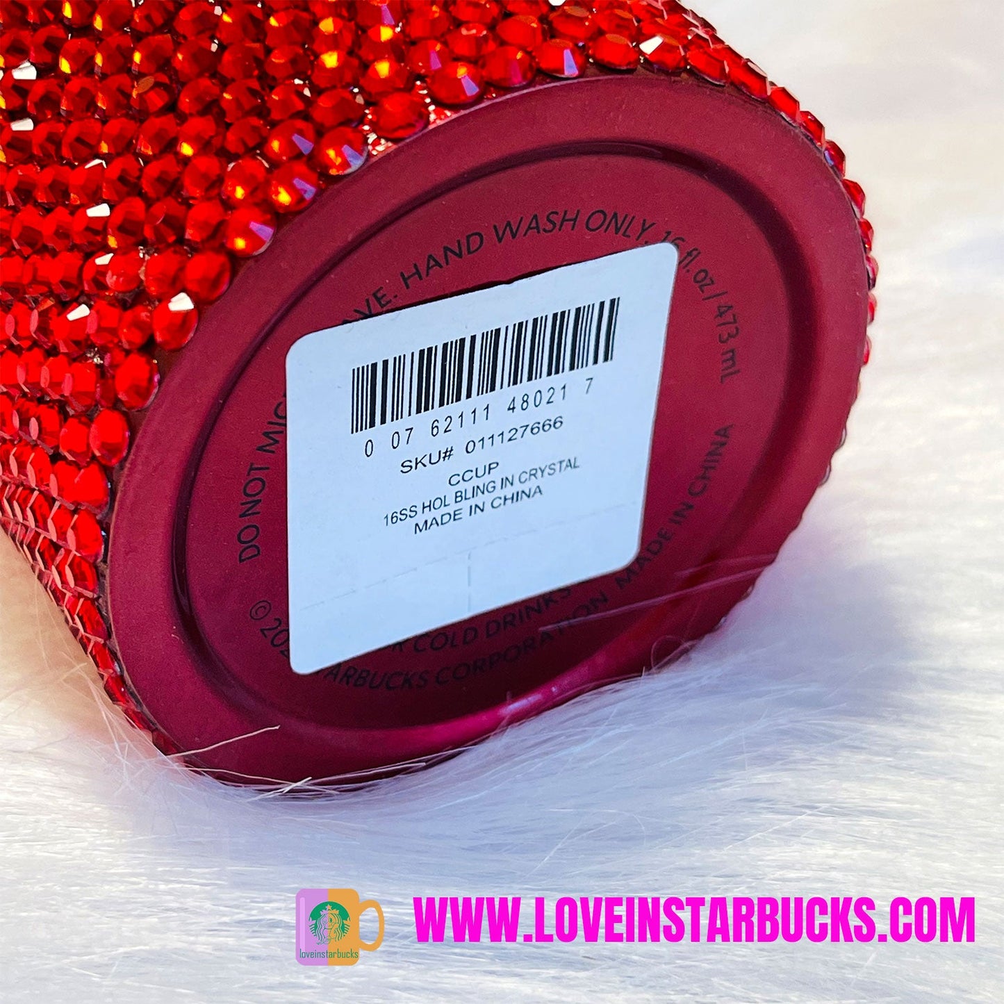 Starbucks Asian countries red bling rhinestones cold cup 16oz Starbucks loveinstarbucks