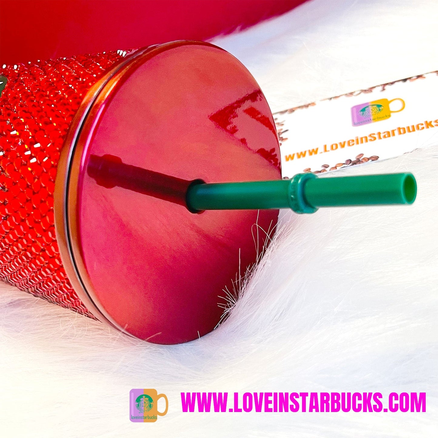 Starbucks Asian countries red bling rhinestones cold cup 16oz Starbucks loveinstarbucks