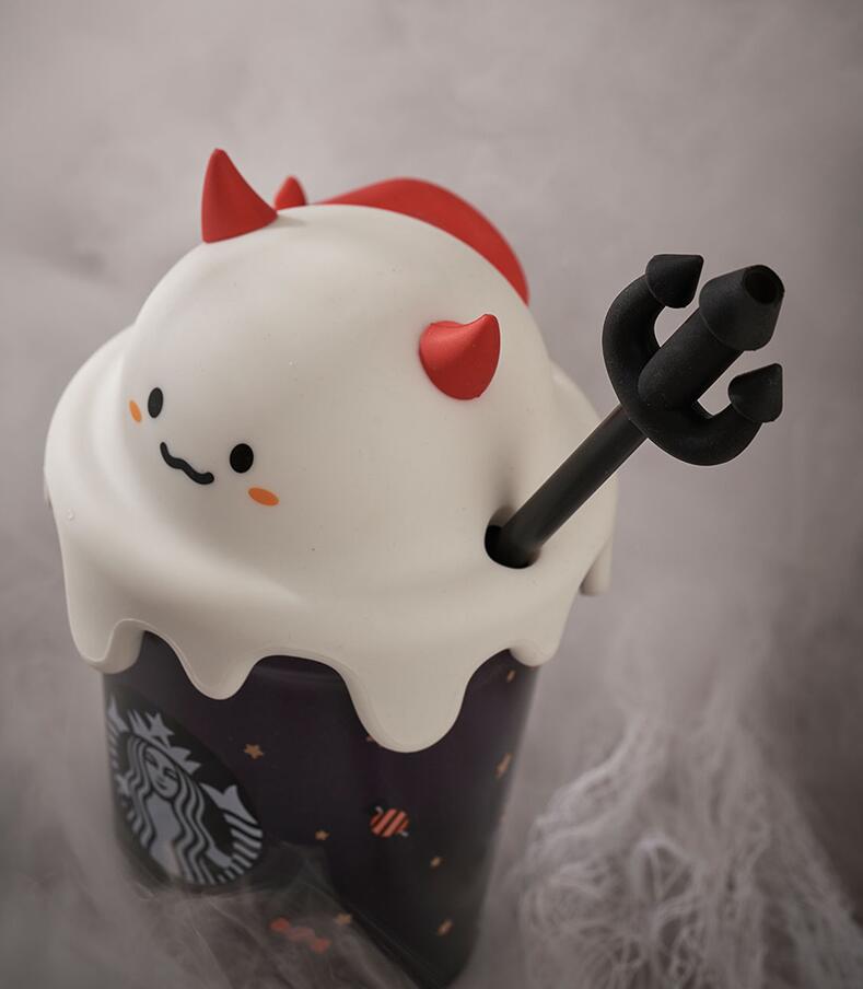 Starbucks China 2021 Halloween 473ml naughty little ghost mark straw cup Starbucks loveinstarbucks