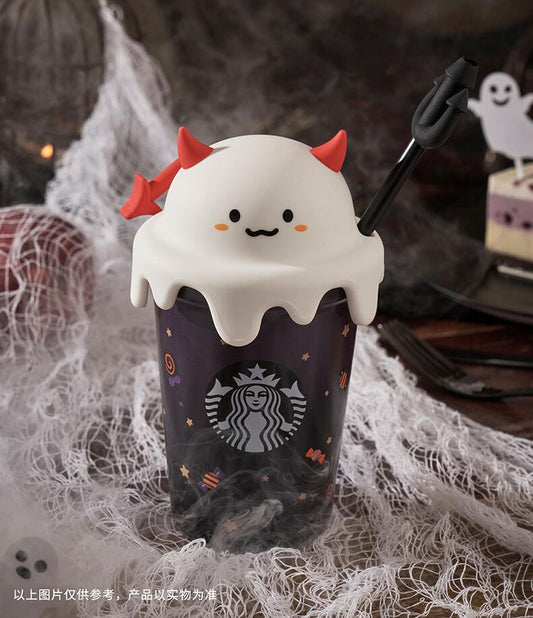 Starbucks China 2021 Halloween 473ml naughty little ghost mark straw cup Starbucks loveinstarbucks