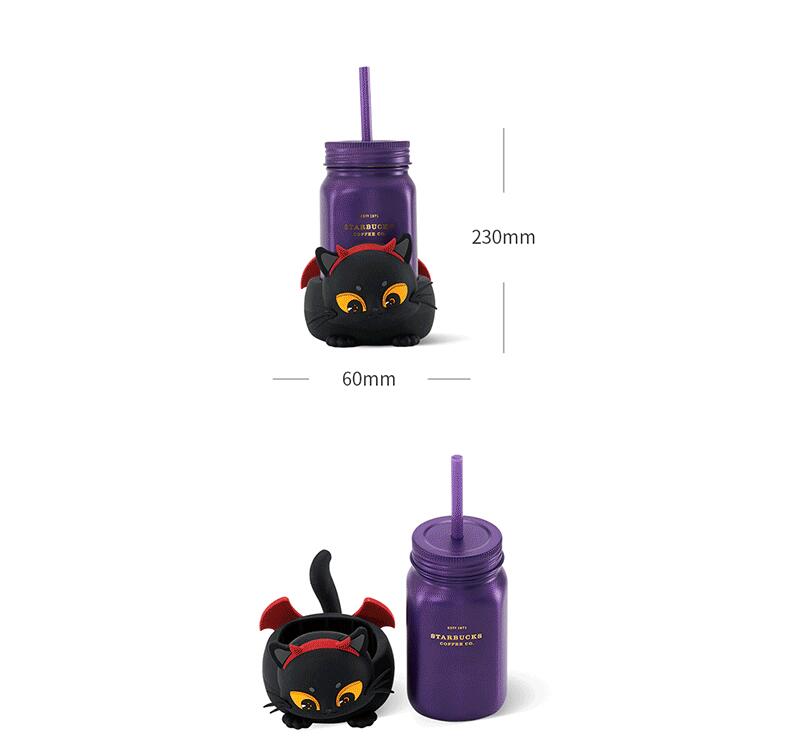 Starbucks China 2021 Halloween 473ml Playful Little Devil Cat Mason Cup Starbucks loveinstarbucks