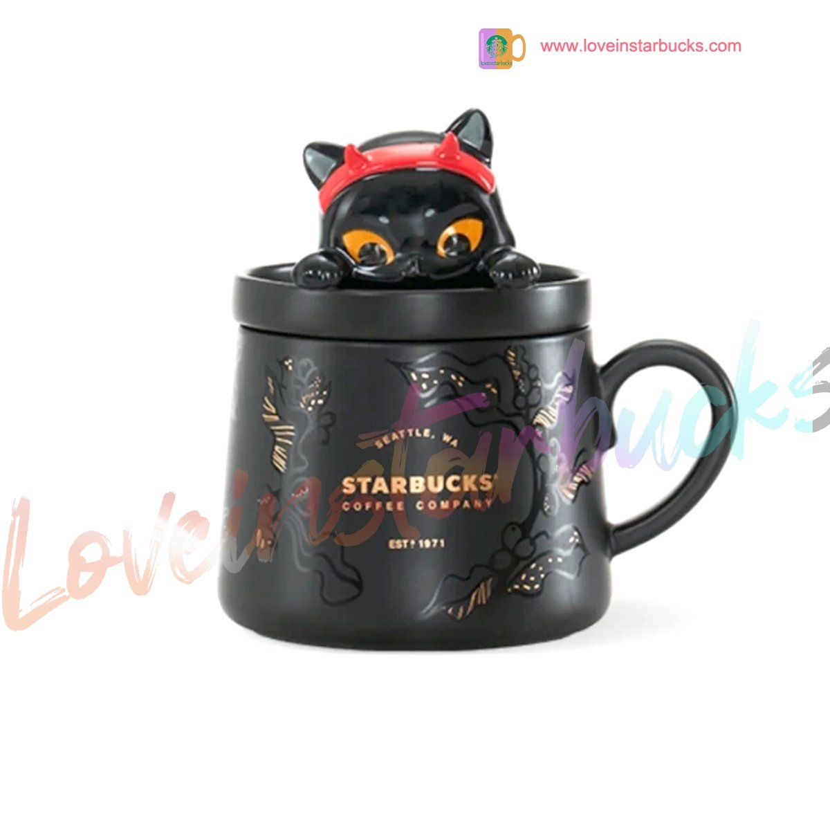 Starbucks China 2021 Halloween Black Cat 385ml Starbucks loveinstarbucks