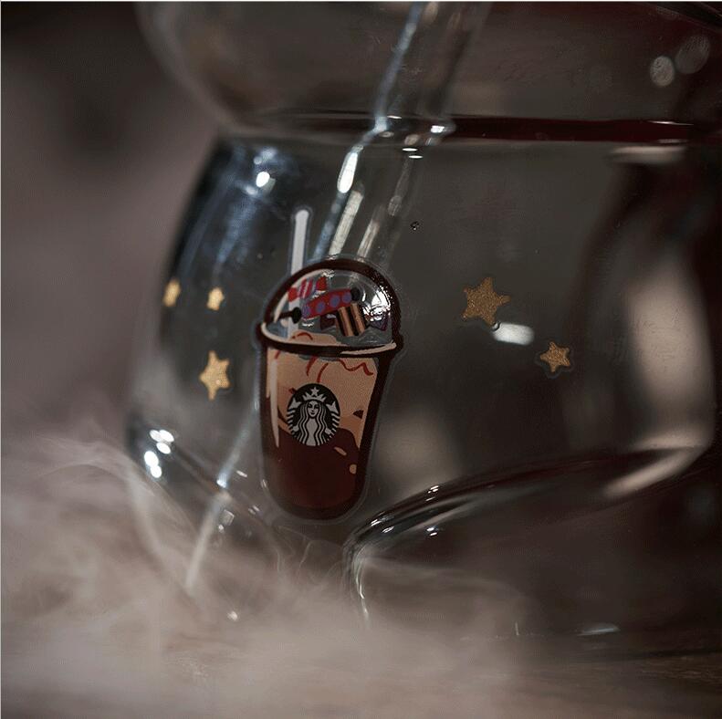 Starbucks China 2021 Halloween Black cat bowler glass straw Starbucks loveinstarbucks