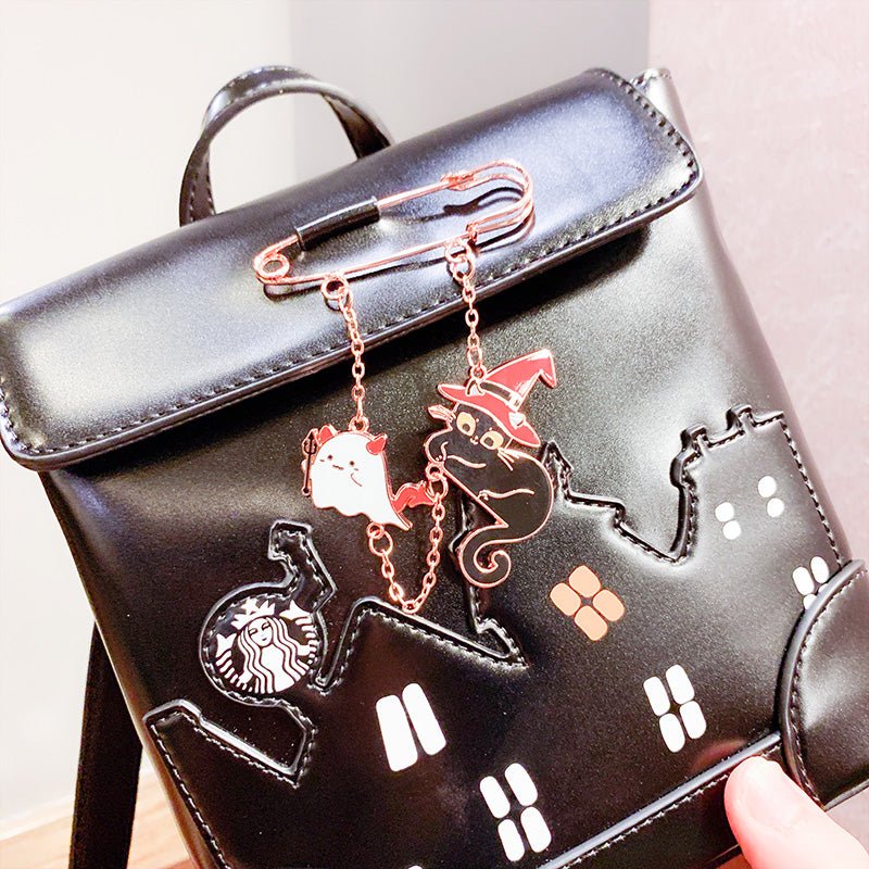 Starbucks China 2021 Halloween Black cat glass straw cup with bag Starbucks loveinstarbucks