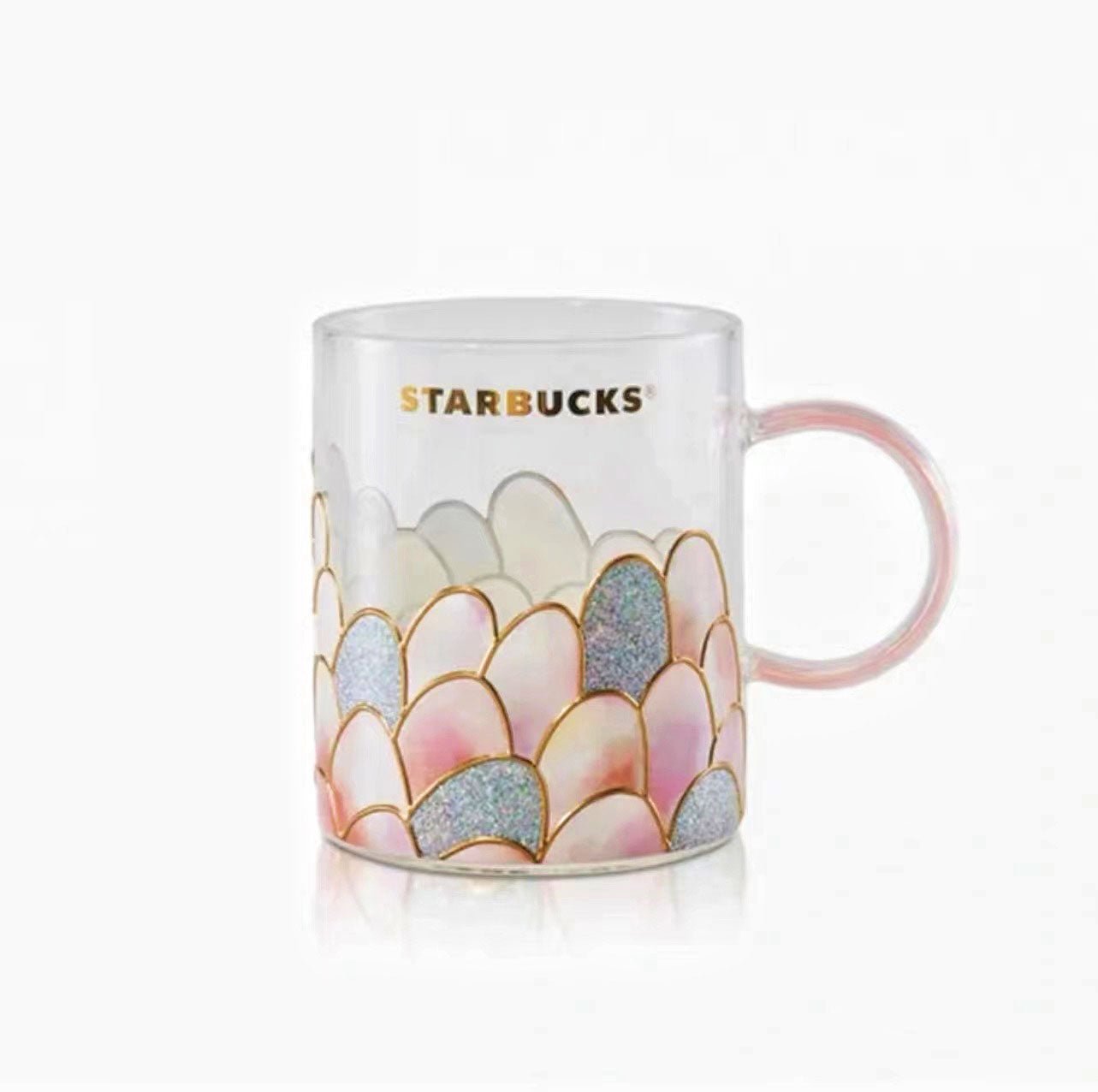 Starbucks China 2022 anniversary fish scales glass 355ml Starbucks loveinstarbucks