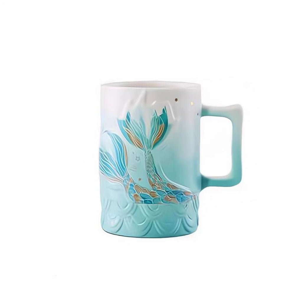 Starbucks China 2022 anniversary marine blue fish tail mug 415ml Starbucks loveinstarbucks