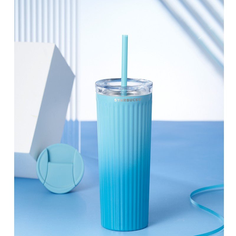 Starbucks China 2022 Christmas x1 blue green series - blue gradient thermos cup 473ml Starbucks loveinstarbucks
