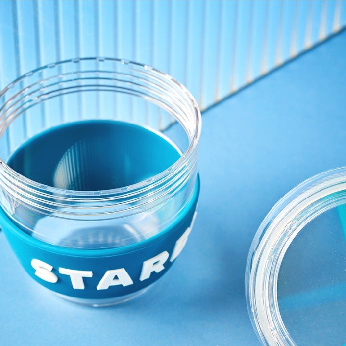 Starbucks China 2022 Christmas x1 blue green series - blue plastic cup 350ml Starbucks loveinstarbucks