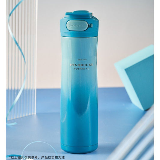 Starbucks China 2022 Christmas x1 blue green series - Contigo gradient blue SS cup 24oz Starbucks loveinstarbucks
