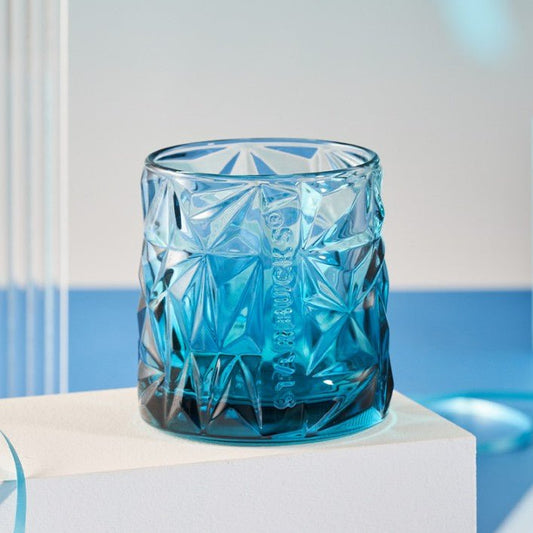 Starbucks China 2022 Christmas x1 blue green series - gradient cutting glass 300ml Starbucks loveinstarbucks