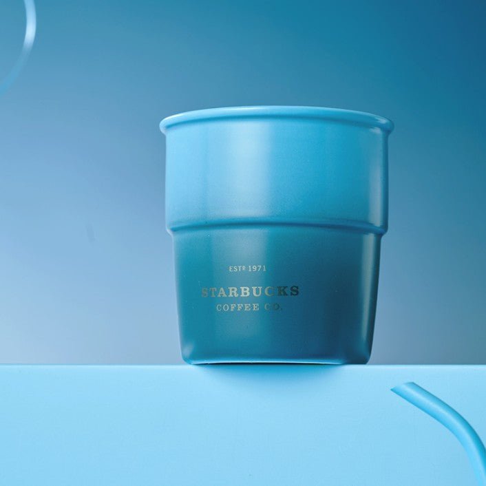 Starbucks China 2022 Christmas x1 blue green series - Hand -psioned pot set 350ml Starbucks loveinstarbucks