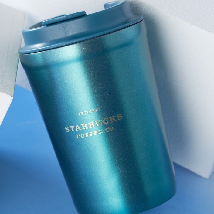 Starbucks China 2022 Christmas x1 blue green series - Pearlescent travel cup 355ml Starbucks loveinstarbucks