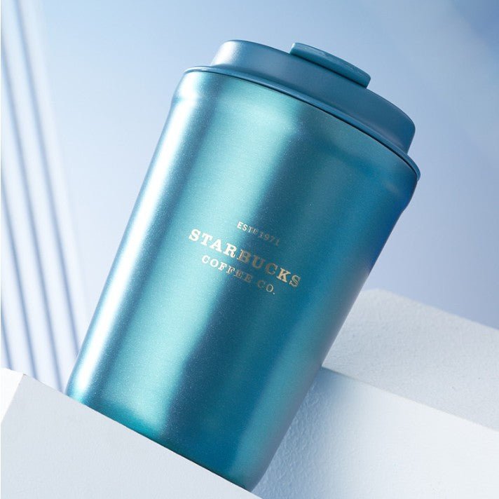 Starbucks China 2022 Christmas x1 blue green series - Pearlescent travel cup 355ml Starbucks loveinstarbucks