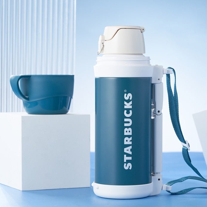 Starbucks China 2022 Christmas x1 blue green series -Thermos Kettle 1L Starbucks loveinstarbucks