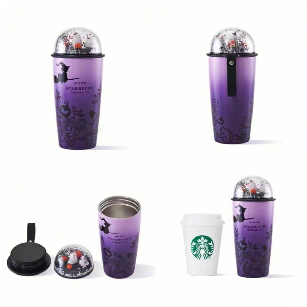 Starbucks China 2022 Halloween Masquerade gradient pink Stainless steel cup 355ml Starbucks loveinstarbucks
