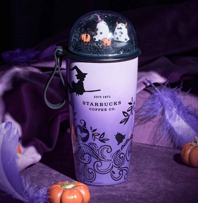 Starbucks China 2022 Halloween Masquerade gradient pink Stainless steel cup 355ml Starbucks loveinstarbucks