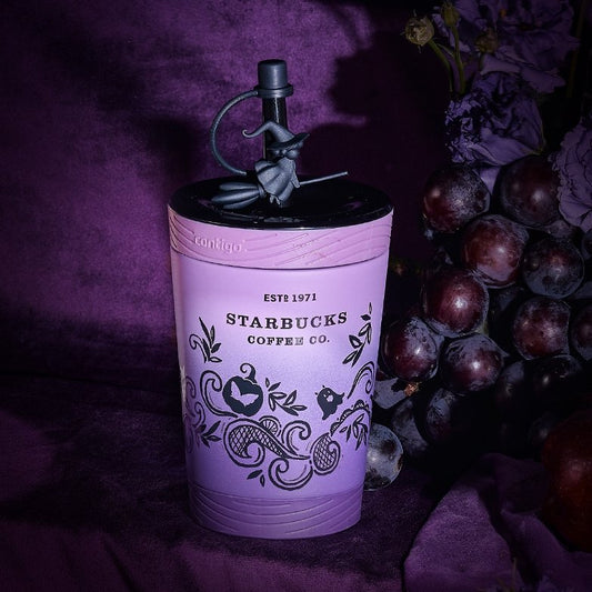 Starbucks China 2022 Halloween purple 390m Contigo Stainless steel straw cup Starbucks loveinstarbucks