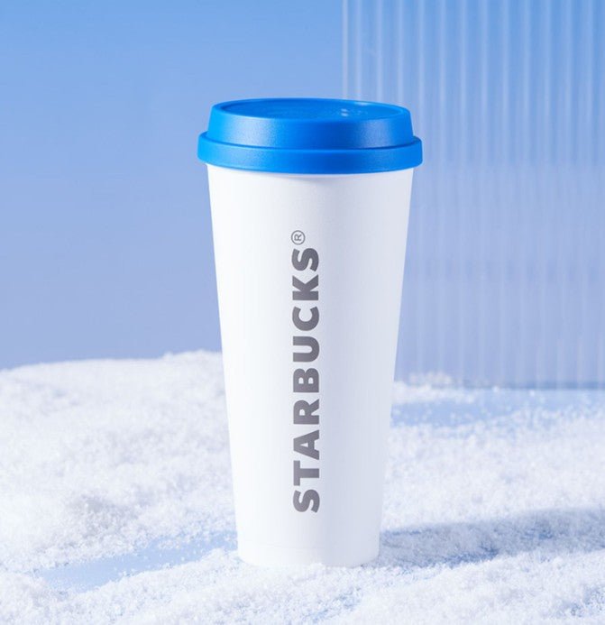 Starbucks China 2022 Ski series - blue and white accompanying cup 500ml Starbucks loveinstarbucks