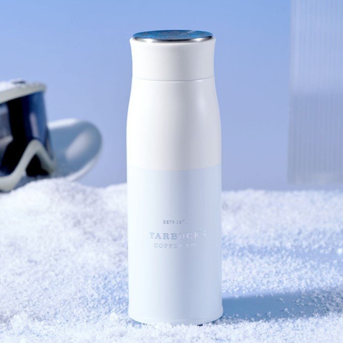 Starbucks China 2022 Ski series - blue and white SS cup 400ml Starbucks loveinstarbucks