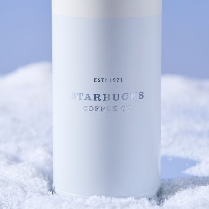 Starbucks China 2022 Ski series - blue and white SS cup 400ml Starbucks loveinstarbucks