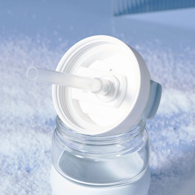 Starbucks China 2022 Ski series - blue and white straw glass 450ml Starbucks loveinstarbucks