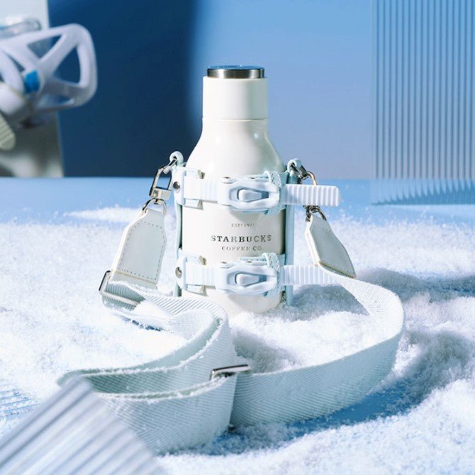 Starbucks China 2022 Ski series - blue and white thermos cup 430ml Starbucks loveinstarbucks