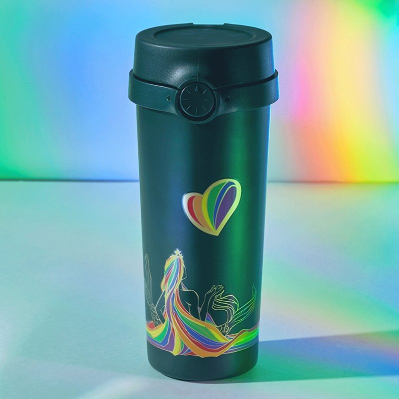 Starbucks China 2022 Valentine's Day rainbow stainless steel cup Starbucks loveinstarbucks