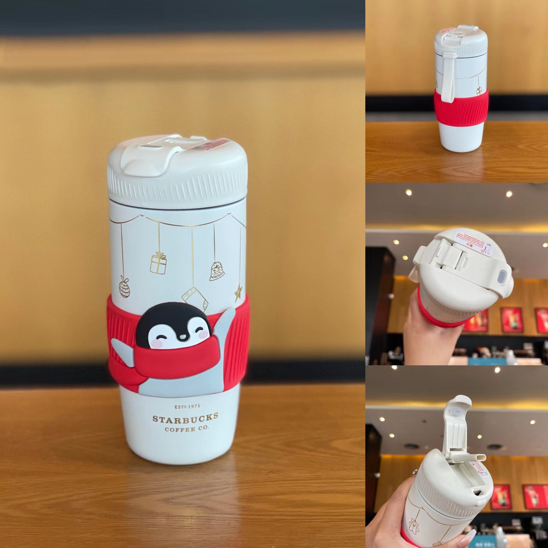 Starbucks China 2022 Xmas-2nd series penguin SS cup 510ml Starbucks loveinstarbucks