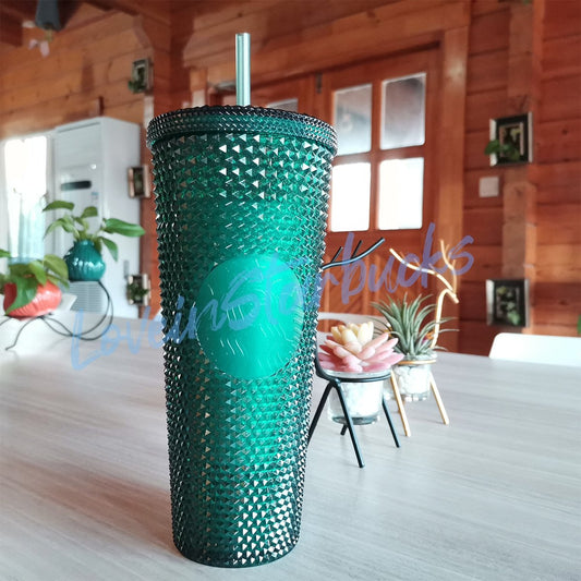 Starbucks China Green slick 24oz studded straw cup Starbucks loveinstarbucks