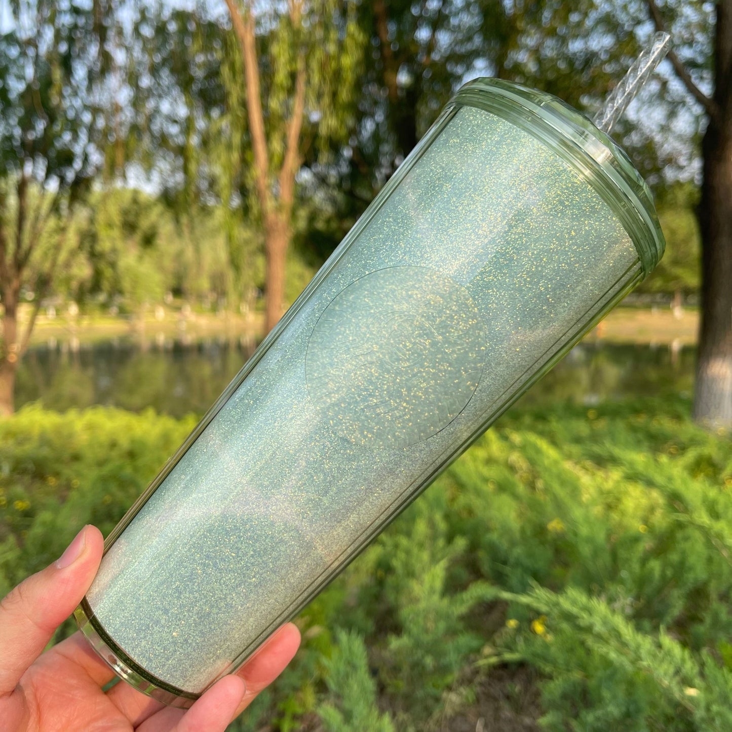 Starbucks China marbel series Green Dome Straw cup 24oz Starbucks loveinstarbucks