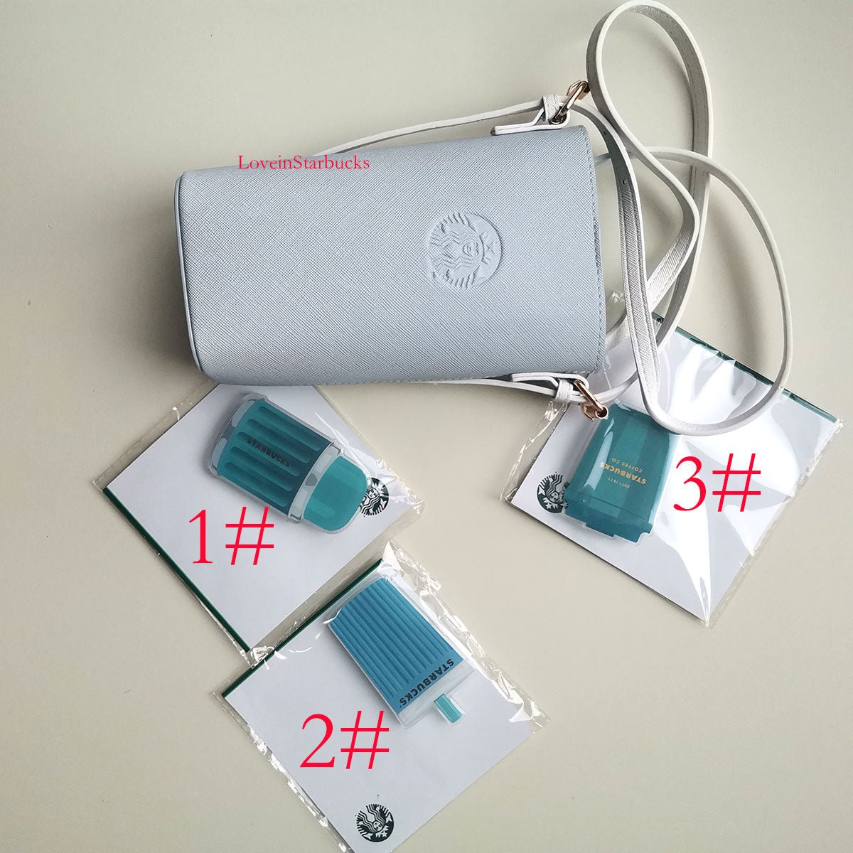 Starbucks China one small grey bag and one mobile phone adjustable holder Starbucks loveinstarbucks