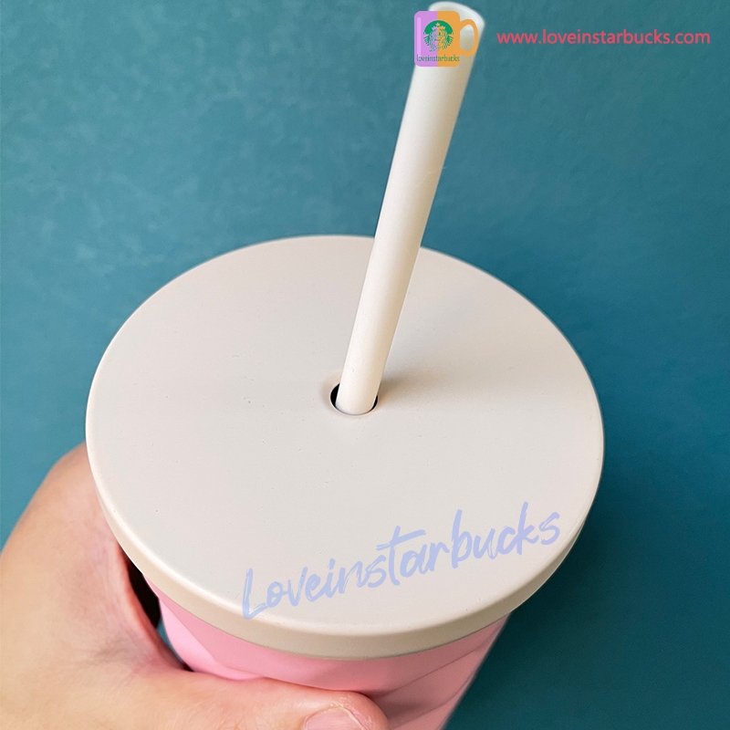 Starbucks China Pink Pineapple Stainless steel straw cup 16oz Starbucks loveinstarbucks