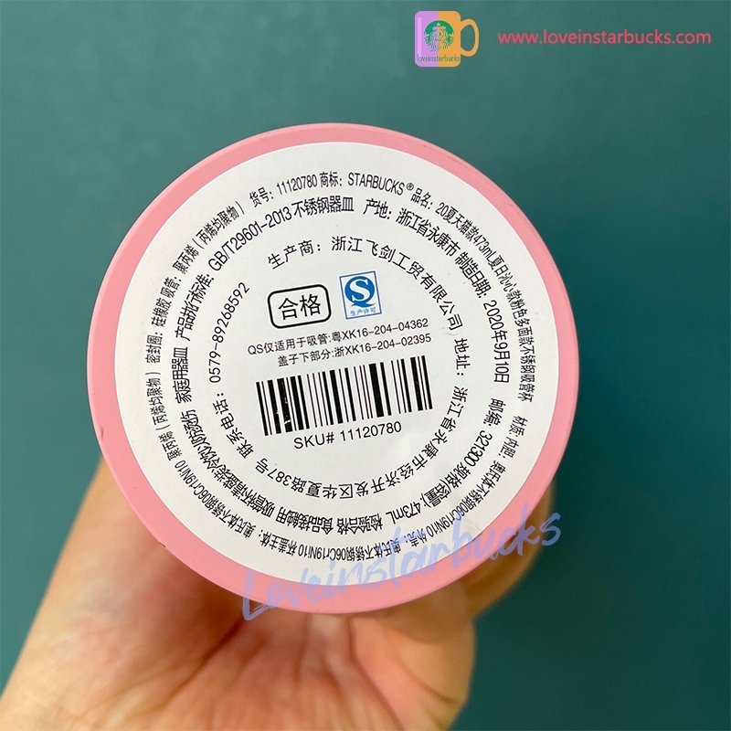 Starbucks China Pink Pineapple Stainless steel straw cup 16oz Starbucks loveinstarbucks