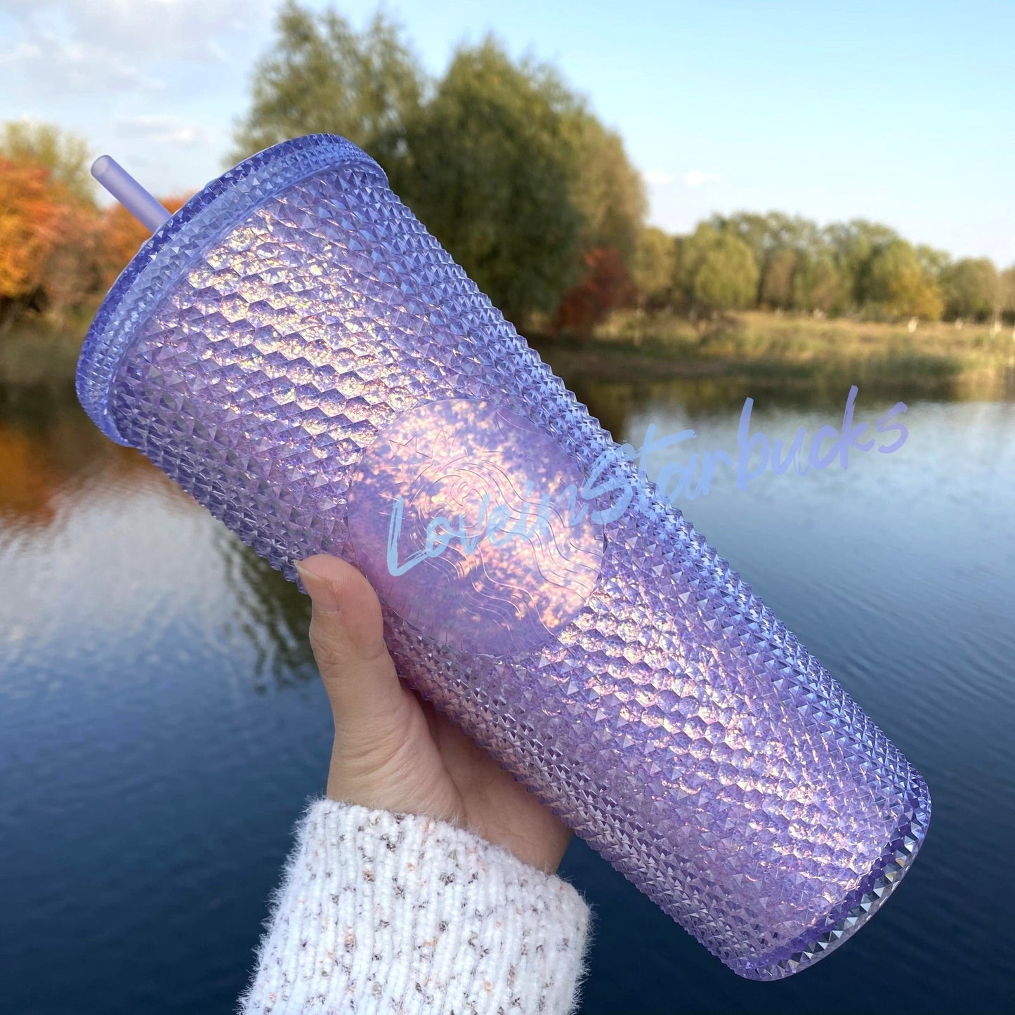 Starbucks 2021 China Dream star purple glitter studded 24oz plastic tumbler cup Starbucks loveinstarbucks